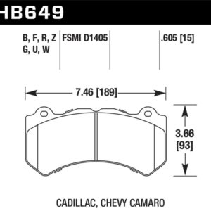 HB649N.605: HAWK HP+ Brake Pad Sets