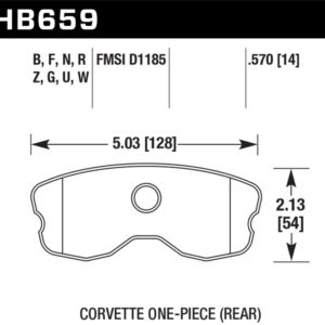 HB659B.570: HAWK HPS 5.0 Brake Pad Sets