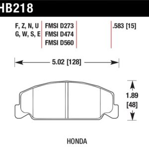 HB218N.583: HAWK HP+ Brake Pad Sets