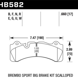 HB582B.660: HAWK HPS 5.0 Brake Pad Sets