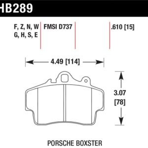 HB289G.610: HAWK DTC-60 Brake Pad Sets