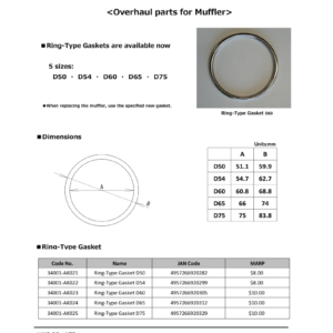 hks34001-AK021: HKS Exhaust Gaskets
