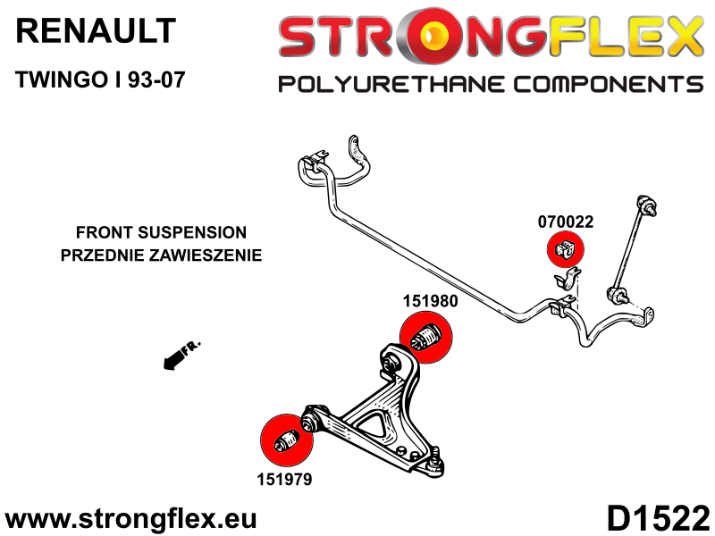 Front wishbone rear bush SPORT
