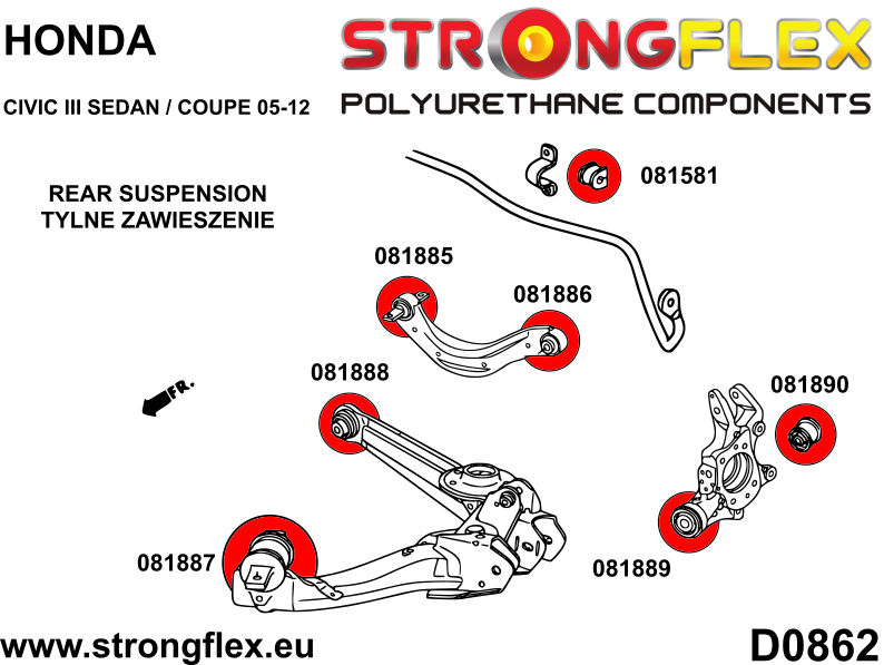 Full suspension bush kit SPORT