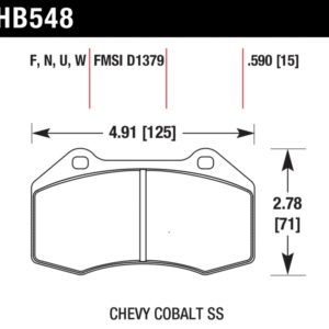 hawkHB548B.510: HAWK HPS 5.0 Brake Pad Sets