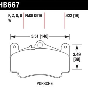 hawkHB667Z.622: HAWK Ceramic Brake Pad Sets