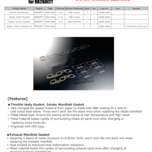 hks23009-AK002: HKS Replacement Parts