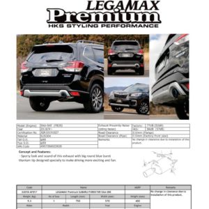 hks32018-AF017: HKS Exhaust - Legamax Premium